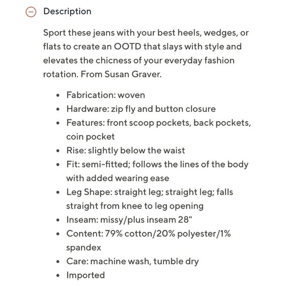 Susan‎ Graver Straight Leg Distressed Ankle Jeans Plus Size 28W Dark Wash - Picture 2 of 3